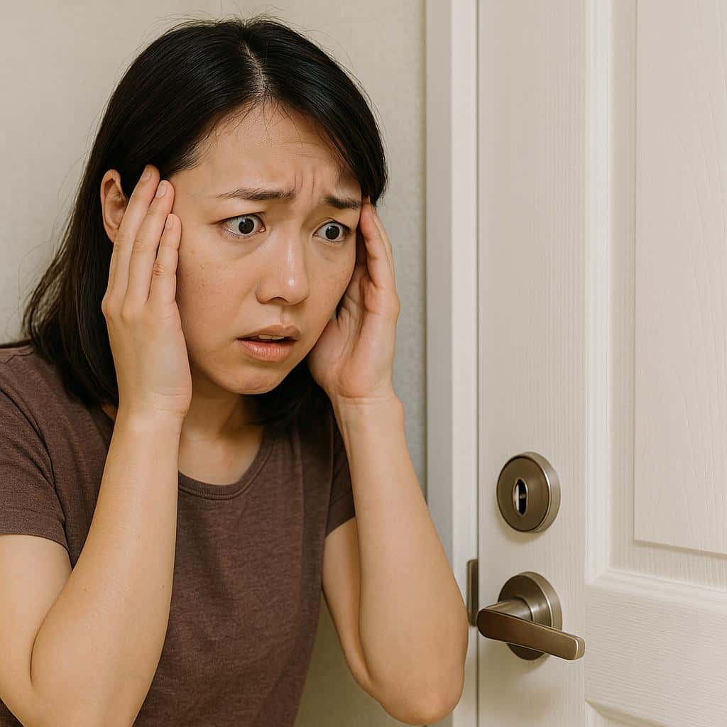 勝手に鍵がかかるトイレドア