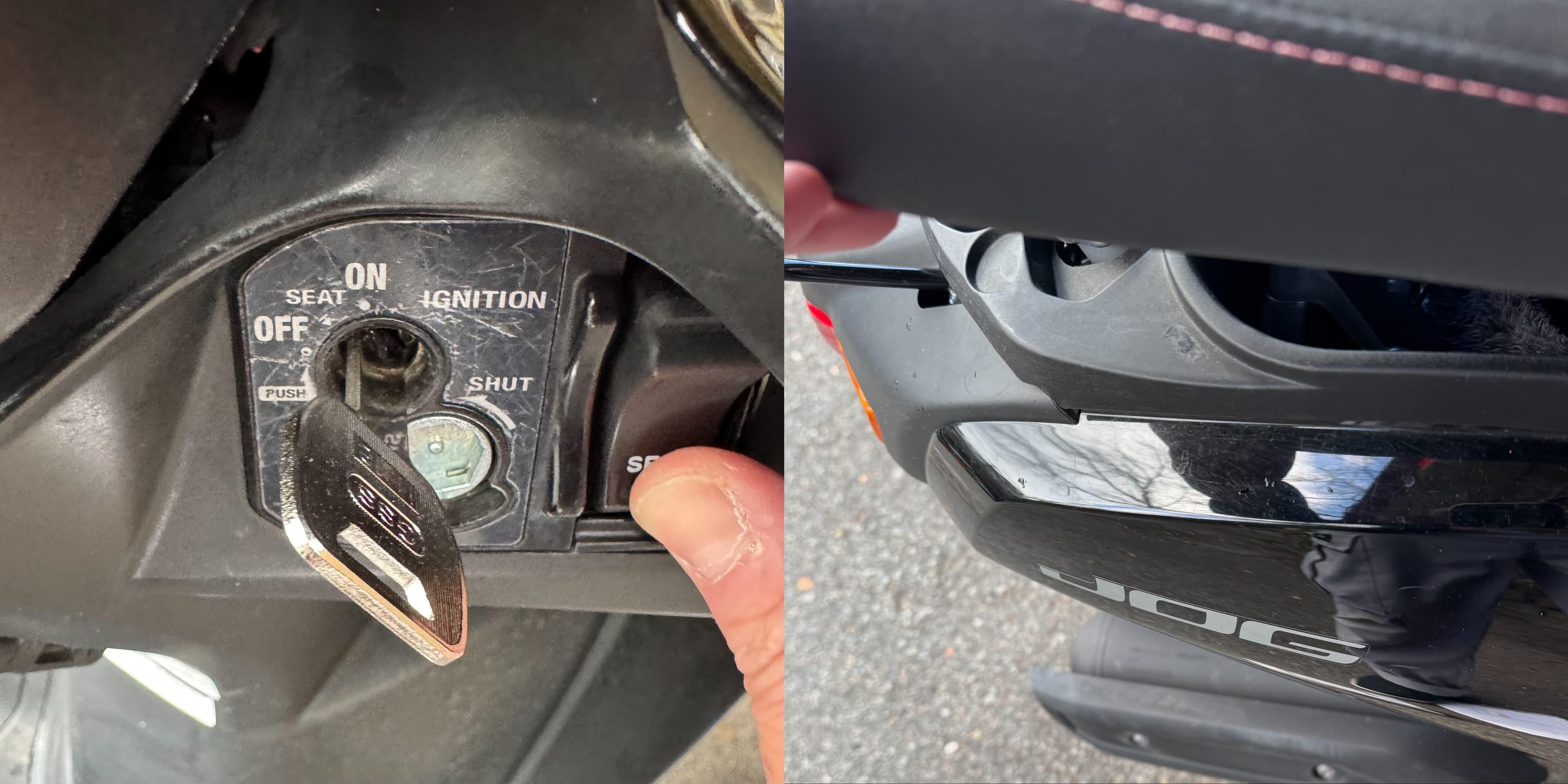 バイクの鍵閉じ込め解錠